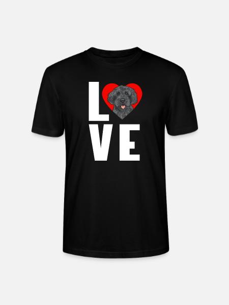 Labradoodle Dog - Stanley/Stella CRAFTER Unisex Organic T-Shirt - black
