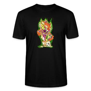 2 Cateat - Stanley/Stella CRAFTER Unisex Organic T-Shirt - black - Front - Alina (178cm) & Michal (187cm)