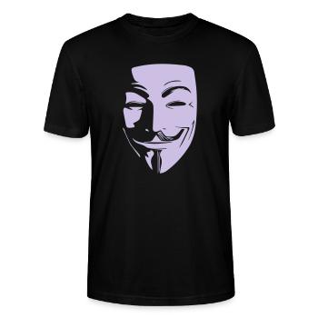 guy fawkes - Stanley/Stella Unisex Bio-T-Shirt CRAFTER - Schwarz - Vorne - Alina (178cm) & Michal (187cm)