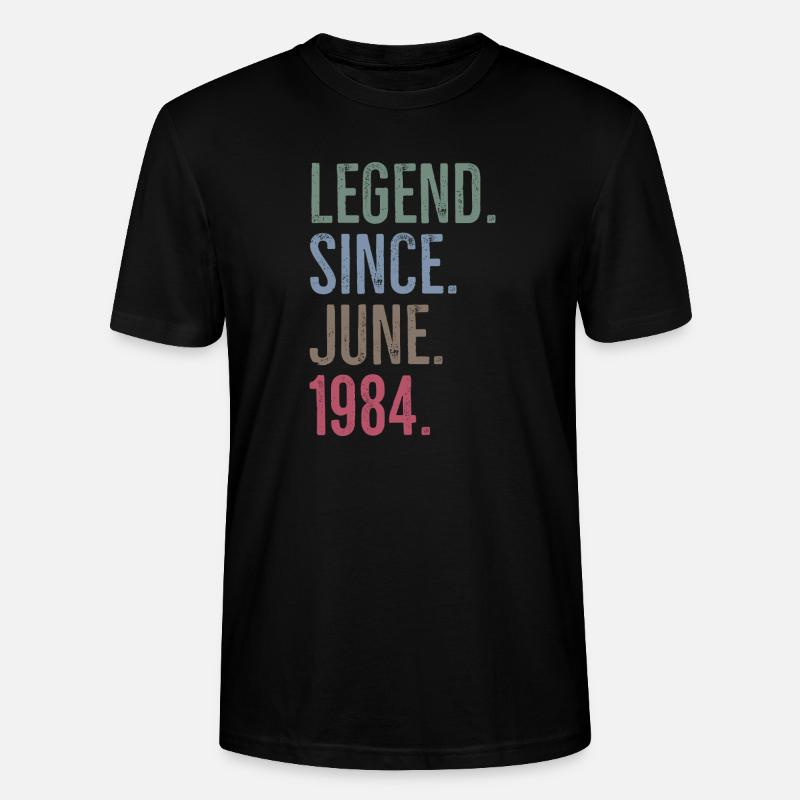 Legende seit Juni 1984 - Stanley/Stella Unisex Bio-T-Shirt CRAFTER - Schwarz