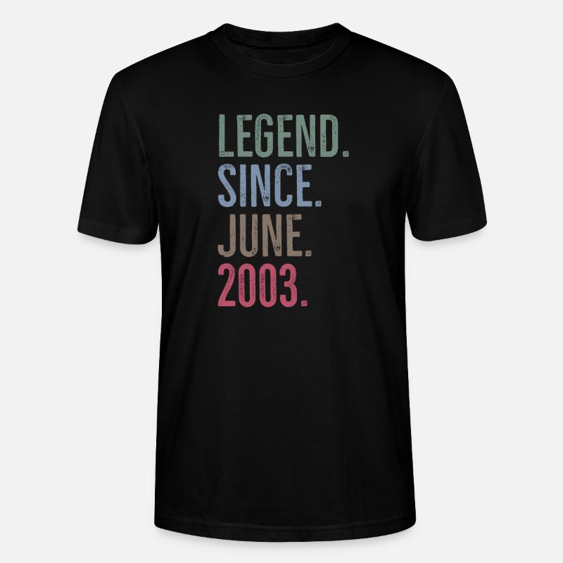 Legende seit Juni 2003 - Stanley/Stella Unisex Bio-T-Shirt CRAFTER - Schwarz