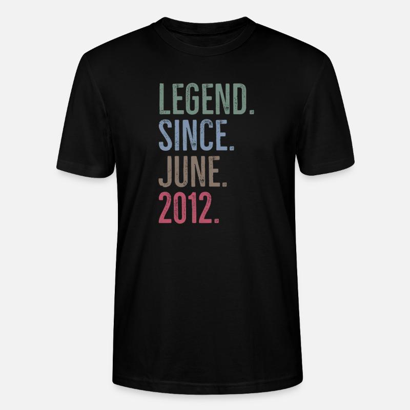 Legende seit Juni 2012 - Stanley/Stella Unisex Bio-T-Shirt CRAFTER - Schwarz