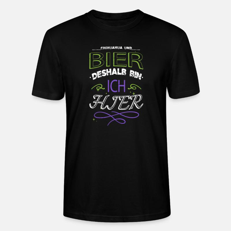 Déclaration Chihuahua Alcohol Excesses Malt Beer - T-shirt bio CRAFTER Stanley Stella Unisexe - noir
