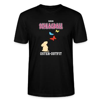 Schlagballerin Ostern Schlagballspielerin - Stanley/Stella Unisex Bio-T-Shirt CRAFTER - Schwarz - Vorne - Alina (178cm) & Michal (187cm)