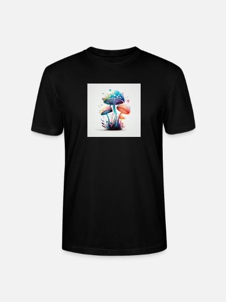 mushrooms 1 - Stanley/Stella Unisex Bio-T-Shirt CRAFTER - Schwarz