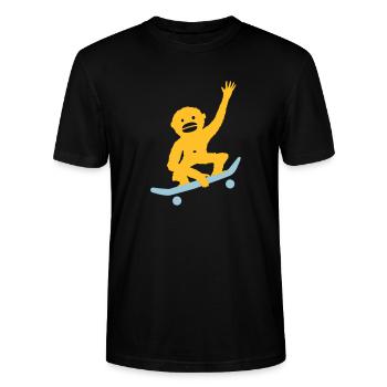 quelque chose de louche - T-shirt bio CRAFTER Stanley Stella Unisexe - noir - Devant - Alina (178cm) & Michal (187cm)