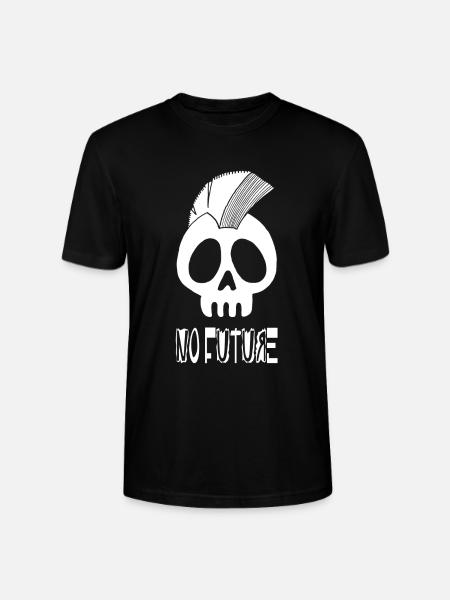 White punk skull - Stanley/Stella CRAFTER Unisex Organic T-Shirt - black
