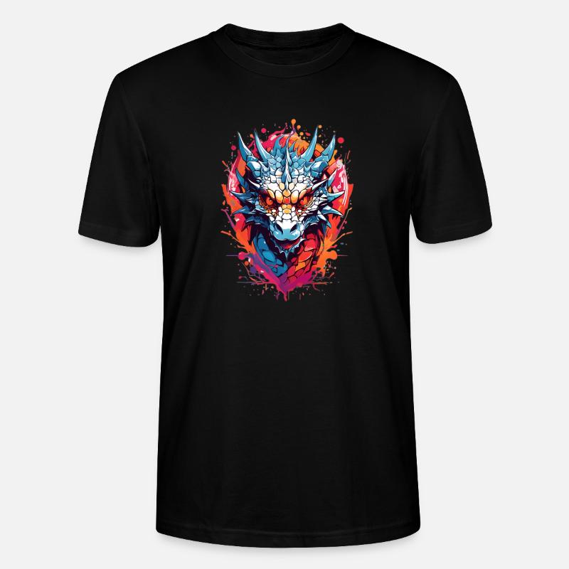 Coole Drache - Stanley/Stella Unisex Bio-T-Shirt CRAFTER - Schwarz