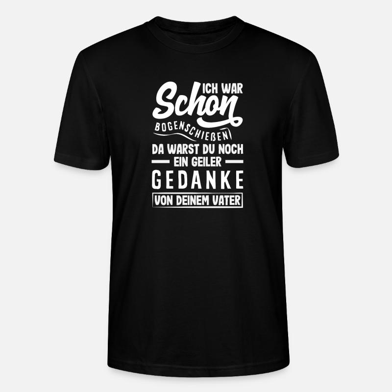 Bogenschießen Bogenschütze Geschenk - Stanley/Stella Unisex Bio-T-Shirt CRAFTER - Schwarz