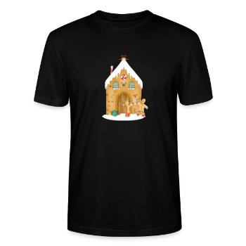 Famille de pain d'épices - T-shirt bio CRAFTER Stanley Stella Unisexe - noir - Devant - Alina (178cm) & Michal (187cm)