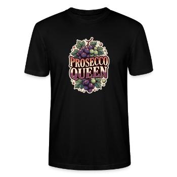 Prosecco Queen Party - Stanley/Stella CRAFTER Unisex Organic T-Shirt - black - Front - Alina (178cm) & Michal (187cm)