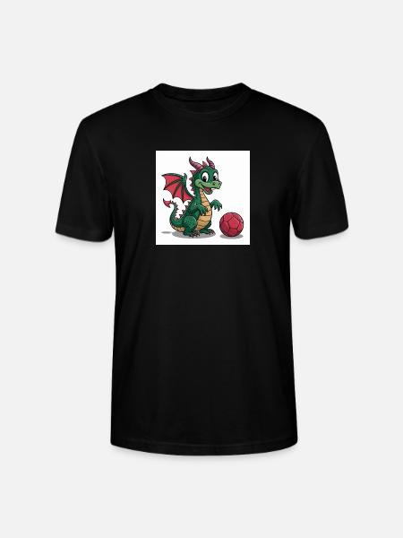 Grüner Drachenball Freund - Stanley/Stella CRAFTER Unisex Organic T-Shirt - black