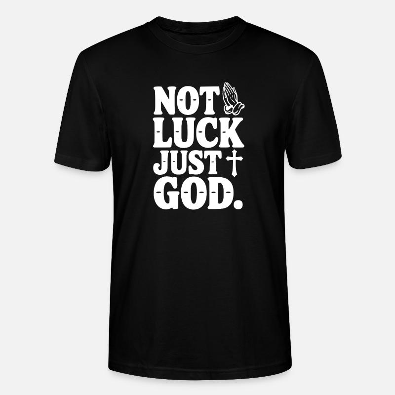 Nicht Glück, nur Gott - Stanley/Stella Unisex Bio-T-Shirt CRAFTER - Schwarz