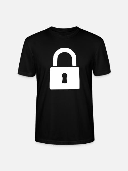 Vorhängeschloss weiß Geschenk - Stanley/Stella Unisex Bio-T-Shirt CRAFTER - Schwarz