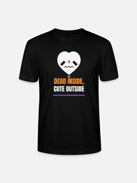 Tot im Inneren, süß draußen Herz-Tee - Stanley/Stella Unisex Bio-T-Shirt CRAFTER - Schwarz