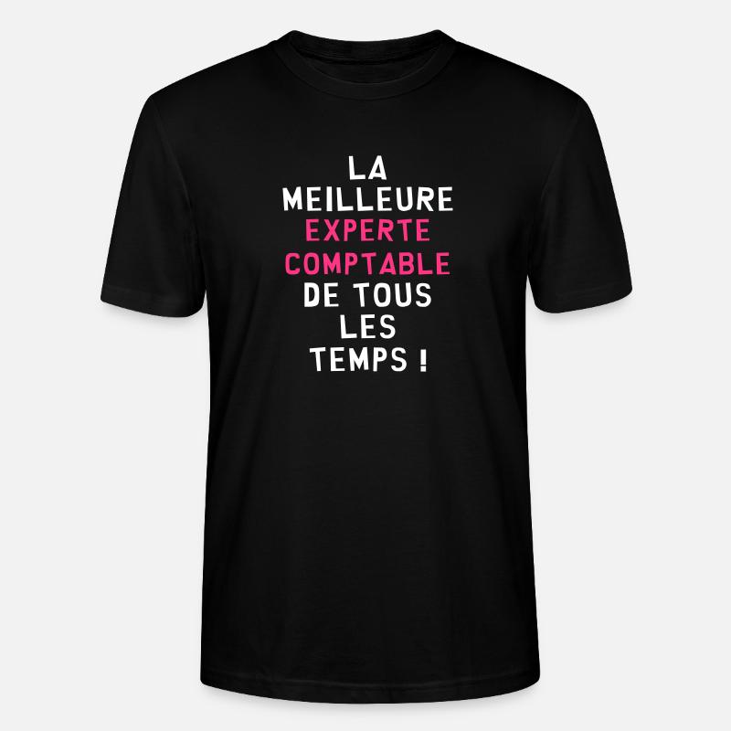 Expert Comptable / Comptabilité / Comptable / - T-shirt bio CRAFTER Stanley Stella Unisexe - noir