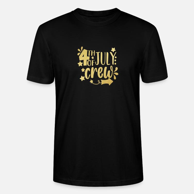 Équipage du 4 juillet - T-shirt bio CRAFTER Stanley Stella Unisexe - noir