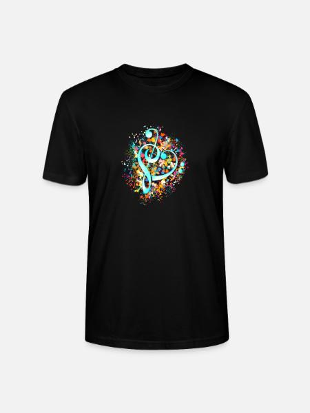 Sheet Music Music Music Notes Bass Notes - Stanley/Stella CRAFTER Unisex Organic T-Shirt - black