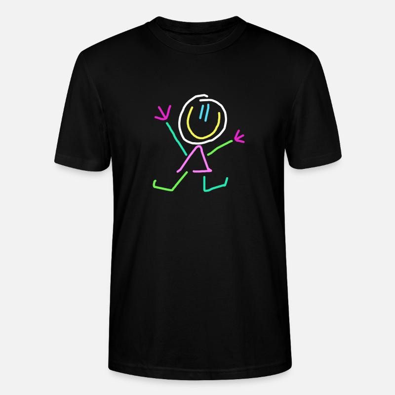 Strichmännchen - Stanley/Stella Unisex Bio-T-Shirt CRAFTER - Schwarz