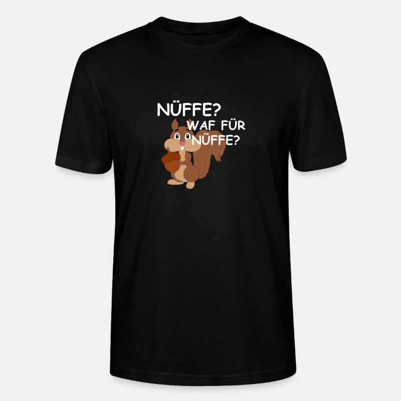 NÜFFE? Eichhörnchen Nüsse Geschenk Comic - Stanley/Stella Unisex Bio-T-Shirt CRAFTER - Schwarz