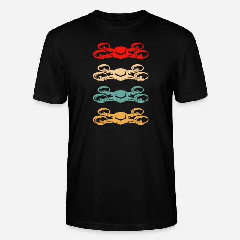 Drone Retro Drone Pilot Copterpilot - Stanley/Stella CRAFTER Unisex Organic T-Shirt - black