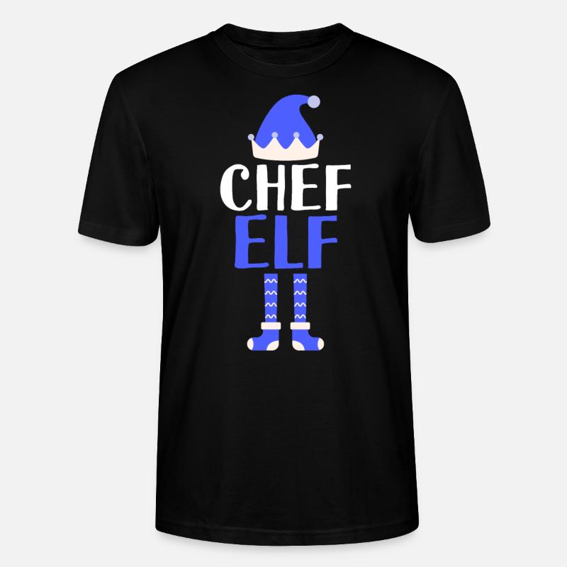 Chef Elf Vorgesetzte Geschenk - Stanley/Stella Unisex Bio-T-Shirt CRAFTER - Schwarz