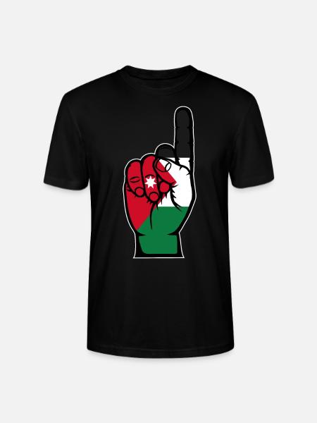 Drapeau jordanien numéro 1 - T-shirt bio CRAFTER Stanley Stella Unisexe - noir