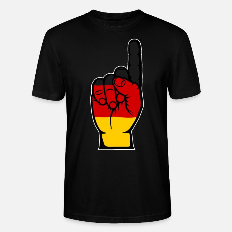 Drapeau allemand numéro 1 - T-shirt bio CRAFTER Stanley Stella Unisexe - noir
