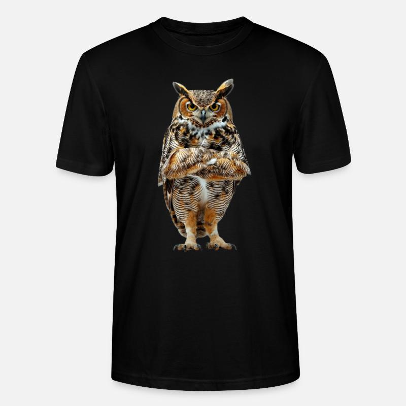 Eule - Stanley/Stella Unisex Bio-T-Shirt CRAFTER - Schwarz