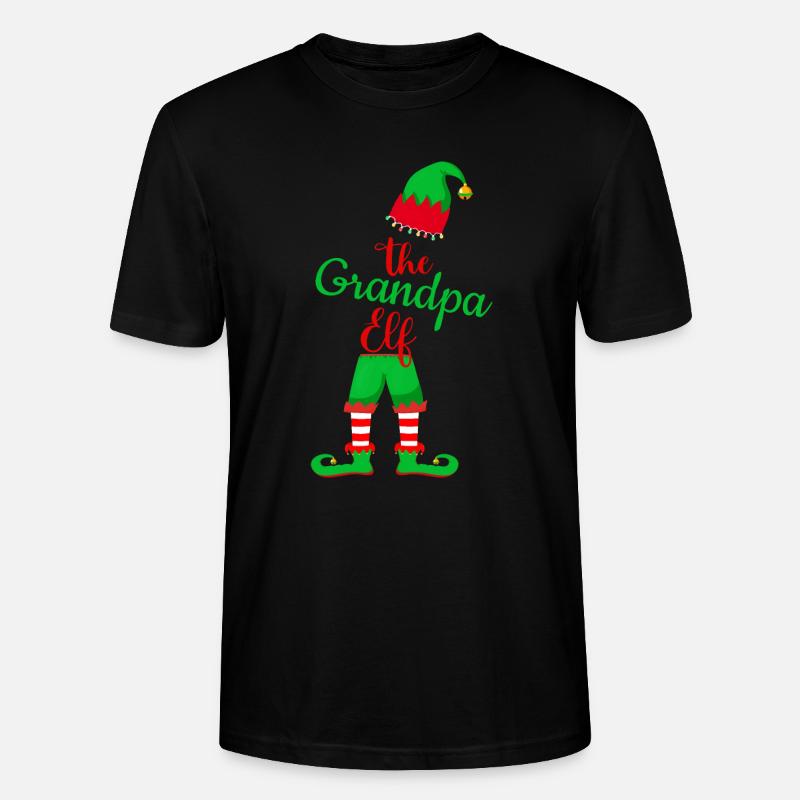 Noël pour Papi - Papi lutin - T-shirt bio CRAFTER Stanley Stella Unisexe - noir
