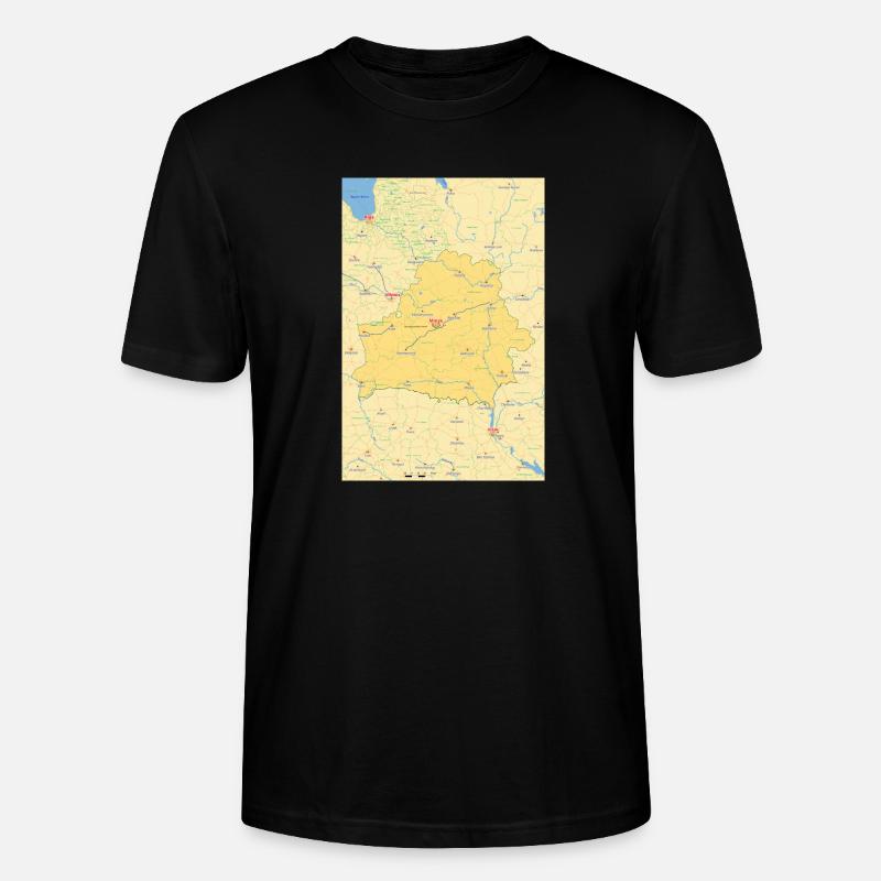 Biélorussie Carte Biélorussie - T-shirt bio CRAFTER Stanley Stella Unisexe - noir