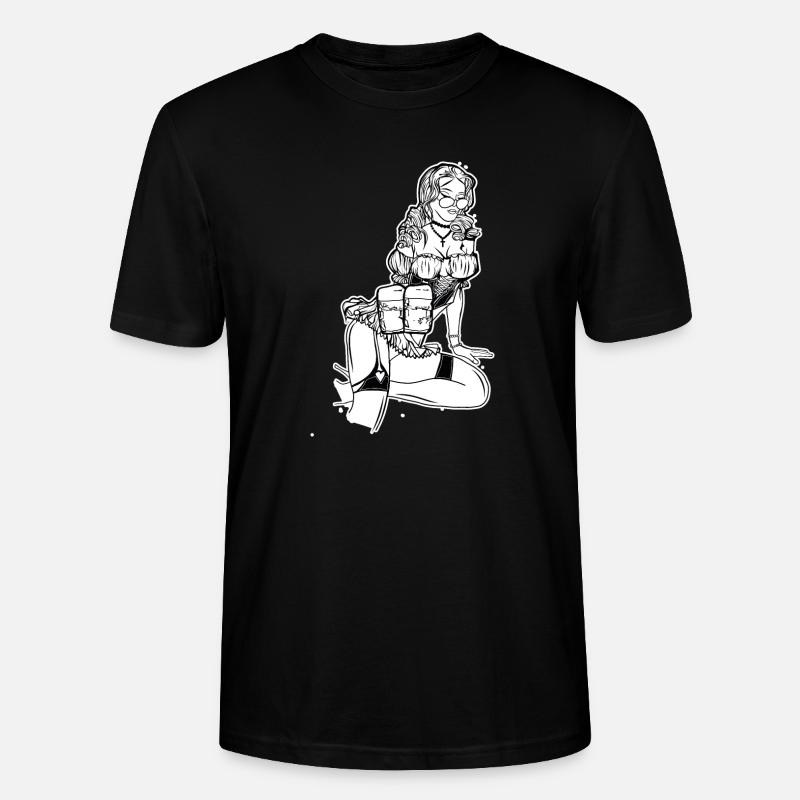Fesches Dirndl // Volksfest // Illustration - T-shirt bio CRAFTER Stanley Stella Unisexe - noir