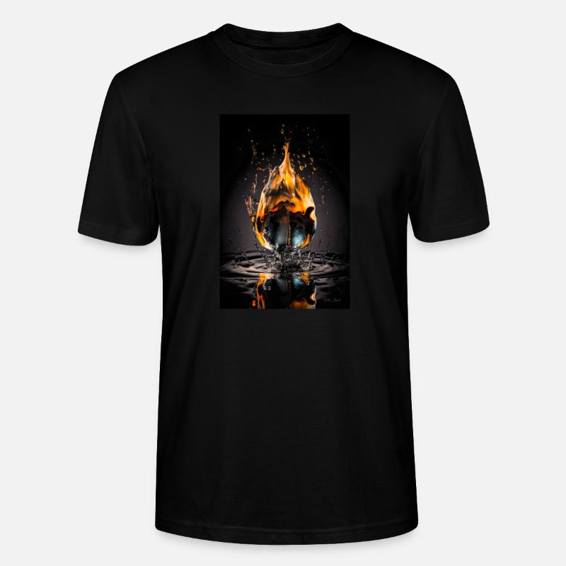 Drop fire 4 - Stanley/Stella CRAFTER Unisex Organic T-Shirt - black