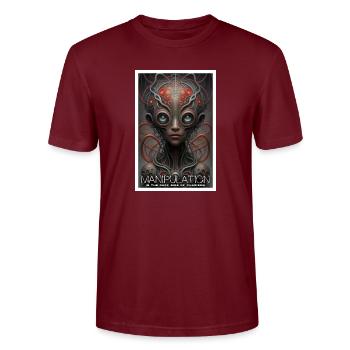 La manipulation est le côté obscur du charisme - T-shirt bio CRAFTER Stanley Stella Unisexe - bordeaux - Devant - Alina (178cm) & Michal (187cm)