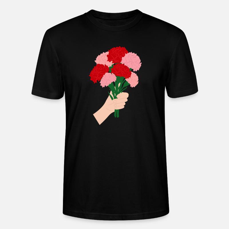 Pour vous- Fleur d’œillet rouge3 - T-shirt bio CRAFTER Stanley Stella Unisexe - noir