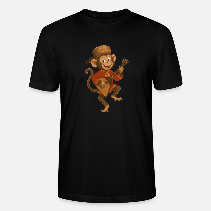 Balalaika Monkey - Stanley/Stella Unisex Bio-T-Shirt CRAFTER - Schwarz