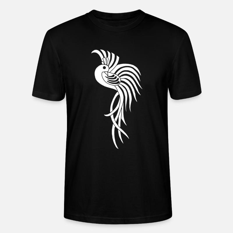 Oiseau de paradis blanc - T-shirt bio CRAFTER Stanley Stella Unisexe - noir