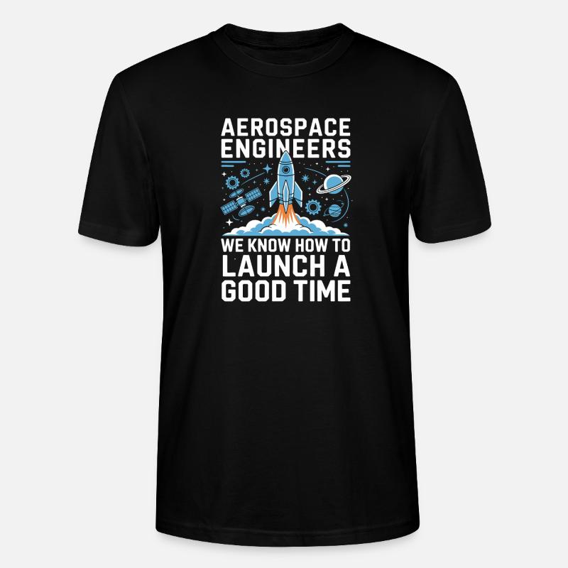 Aerospace Engineer Rocket Launch Humor - Stanley/Stella Unisex Bio-T-Shirt CRAFTER - Schwarz