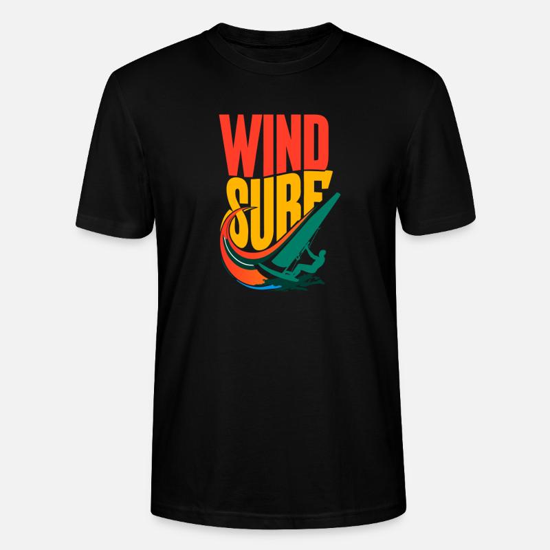Lebendiges Pop-Art-Windsurf-Design - Stanley/Stella Unisex Bio-T-Shirt CRAFTER - Schwarz