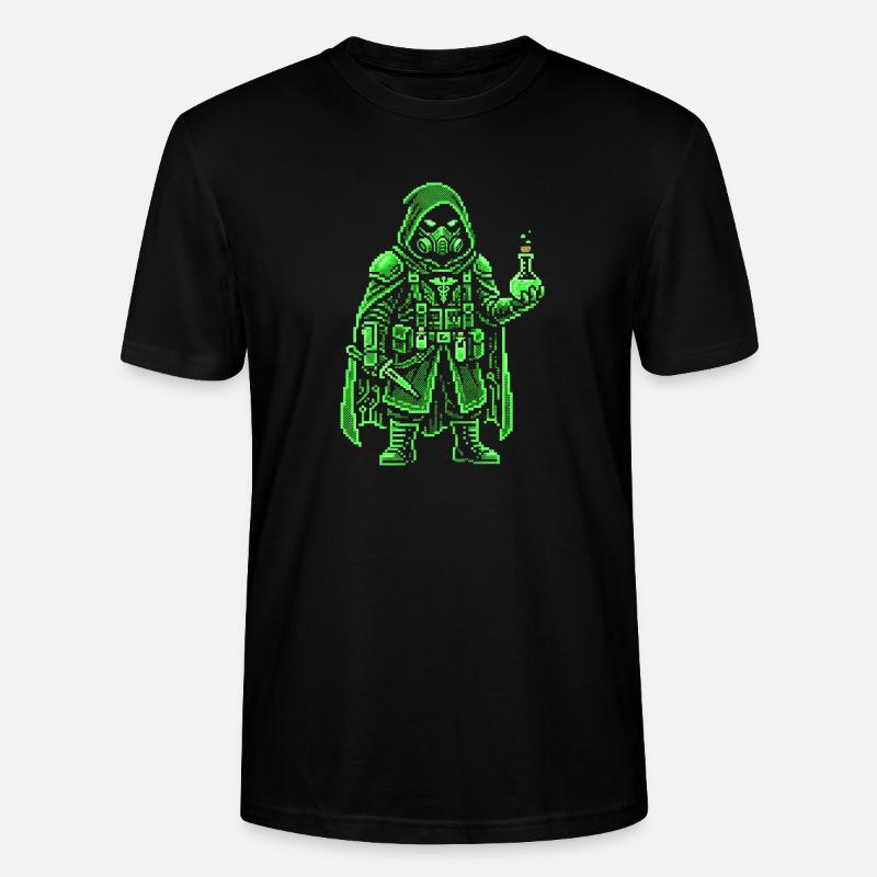 Punk Apothecary Pixel Art Retro Hacker - Stanley/Stella CRAFTER Unisex Organic T-Shirt - black