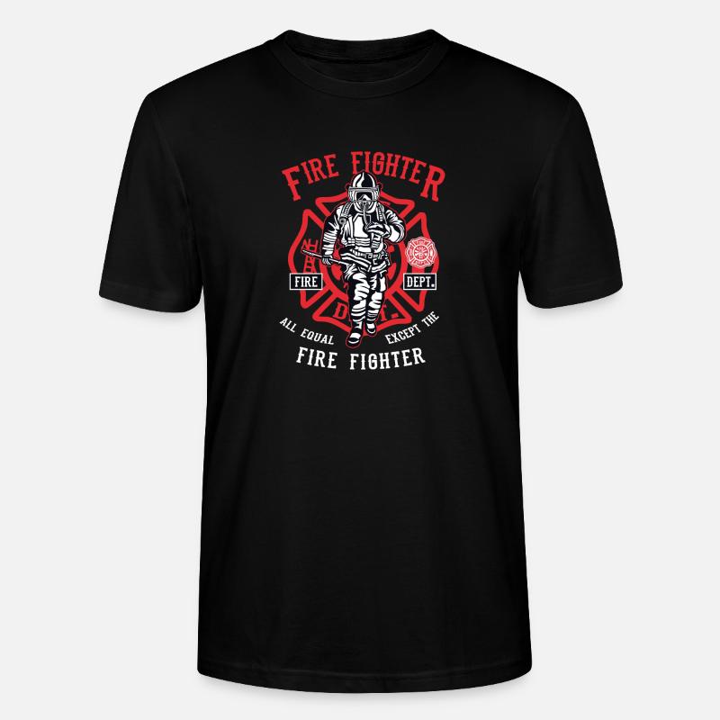 Fire Fighter - Stanley/Stella Unisex Bio-T-Shirt CRAFTER - Schwarz