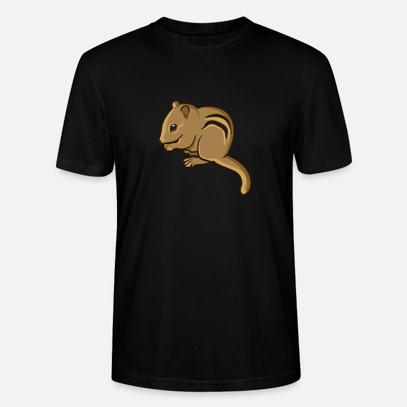 Chipmunk tamia rongeur cadeau rongeur - T-shirt bio CRAFTER Stanley Stella Unisexe - noir