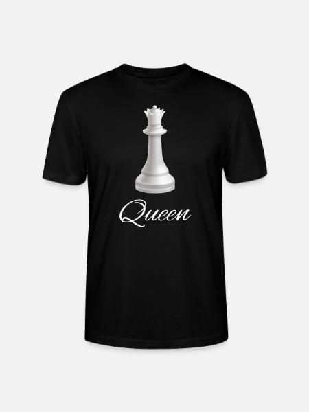 Queen - Pièce d’échecs - T-shirt bio CRAFTER Stanley Stella Unisexe - noir