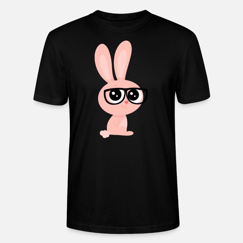 Lapin avec lunettes - T-shirt bio CRAFTER Stanley Stella Unisexe - noir