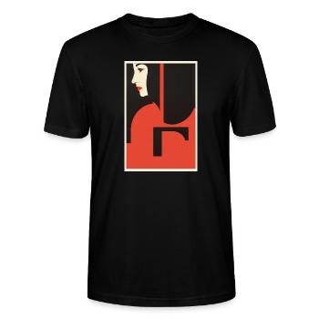 Frau à la Saul Bass - Stanley/Stella Unisex Bio-T-Shirt CRAFTER - Schwarz - Vorne - Alina (178cm) & Michal (187cm)