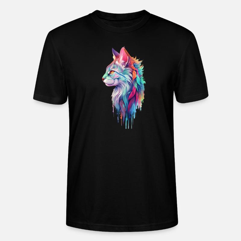 Hippie Katze - Stanley/Stella Unisex Bio-T-Shirt CRAFTER - Schwarz