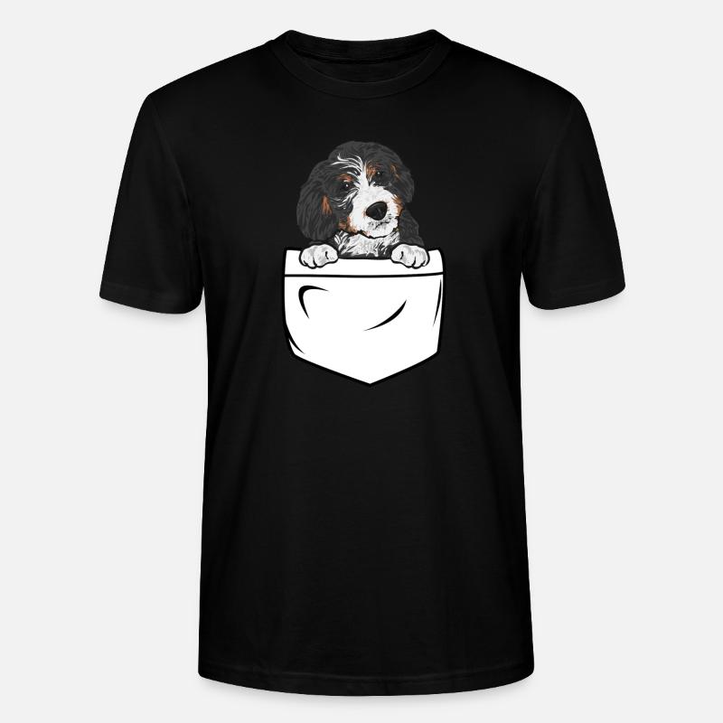 Bernedoodle Hund - Stanley/Stella Unisex Bio-T-Shirt CRAFTER - Schwarz