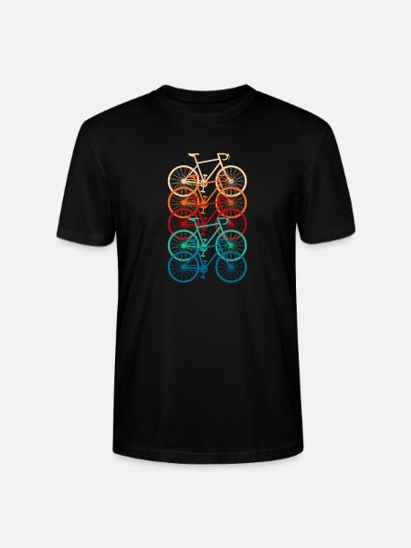 Fiets Racefiets Vintage Retro - Stanley/Stella Uniseks bio-T-shirt CRAFTER - zwart