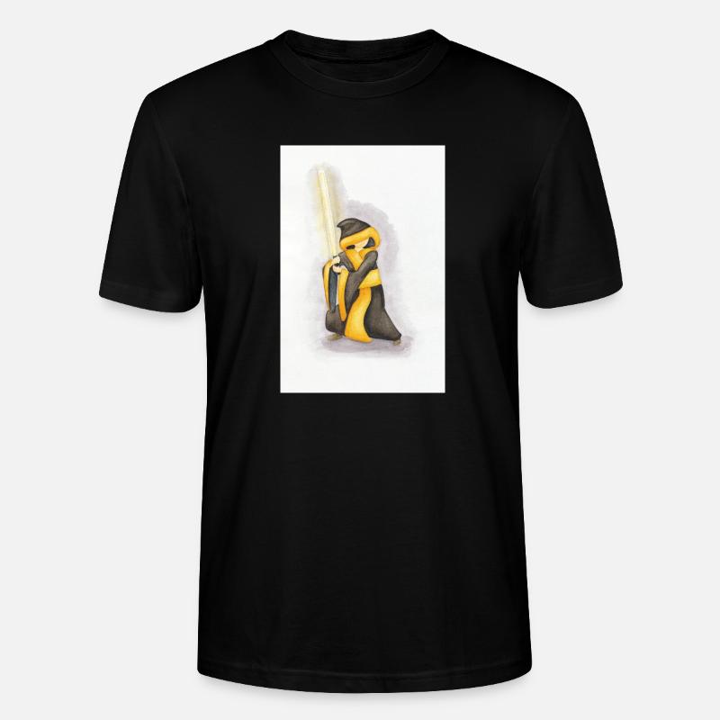 Münchner Kindl mit Lichtschwert - Stanley/Stella Unisex Bio-T-Shirt CRAFTER - Schwarz