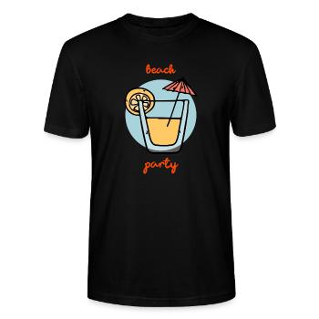 Summer Beach Party Cocktail - Stanley/Stella Unisex Bio-T-Shirt CRAFTER - Schwarz - Vorne - Alina (178cm) & Michal (187cm)